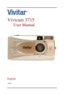 Page 1     
 
Vivicam 3715  
User Manual 
 
 
  
 
 
 
 
 
 
 
English 
 
 030401 
 
  