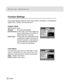 Page 43Downloaded from www.Manualslib.com manuals search engine 42
Function Settings
The Function Setting contains six items: Capture Mode, Voice Memo, LCD Brightness,
Digital Zoom, Preview, and Interval/Count.
Capture  Mode
Set the capture mode.
[Single]: One-shot mode  (default).
[Continuous]: In this mode, up to three images are
taken continuously at an interval of
approximately 0.5 seconds.
[Auto Exp.]: In this mode, the camera takes three
consecutive images in the order of
standard exposure,...
