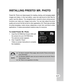 Page 77Downloaded from www.Manualslib.com manuals search engine User’s Manual >>
E-77
INSTALLING PRESTO! MR. PHOTO
Presto! Mr. Photo is an ideal program for creating, sharing, and managing digital
images and videos. In this new edition, users can add sound to their files for
useful real-life effects. The straightforward, powerful photo enhancement
functions can make your images come alive. You can also adjust the photo
quality and convert the file format for other applications. Mr. Photo also provides
fun photo...