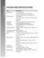 Page 82Downloaded from www.Manualslib.com manuals search engine Digital Camera >>
82-E
VIVICAM 4000 SPECIFICATIONS
Item Description
Image sensor 1/1.8 CCD sensor
Total number of pixels: 6.3 mega pixels
Number of effective pixels: 5.95 mega pixels
Image resolution 
2816 x 2112, 2272 x 1704, 1600 x 1200, 640 x 480

320x240
LCD monitor 2.0” low temperature poly silicon TFT color LCD
Viewfinder Real image optical zoom viewfinder
Image quality Fine/Standard/Economy/TIFF (selectable at
2816x2112 only)
Recording...