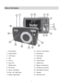 Page 4 3 
Parts of the Camera 
 
 
1. Power Button 12. ViviLink / Down Button 
2. Shutter Button 13. Microphone 
3. LCD Screen 14. Flash Light 
4. LED 15. USB Slot 
5. Zoom In 16. Tripod Socket 
6. Zoom Out 17. Optical Lens 
7. MODE button 18. Battery Compartment 
8. SET button 19. SD Memory Card Slot 
9. Scene / Left Button 20. Wrist Strap Connector  
10. Flash / Up / Slide Show 21. Speaker 
11. Delete / Right Button 22. Self-Timer LED  