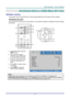 Page 26– 17 – 
ON-SCREEN DISPLAY (OSD) MENU SETTINGS 
OSD Menu Controls 
The projector has an OSD that lets you make image adjustments and change various settings.  
Navigating the OSD 
You can use the remote control cursor buttons or the projector keypad to navigate and make changes 
to the OSD.  
 
1. To enter the OSD, press the 
MENU button.  
2. There are three menus. 
Press the cursor ◄► button 
to move through the menus.  
3. Press the cursor ▲▼ button 
to move up and down in a 
menu.  
4. Press ◄► to...