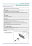 Page 56– 47 – 
MAINTENANCE AND SECURITY 
Replacing the Projection Lamp 
The projection lamp should be replaced when it burns out. It should only be replaced with a certified 
replacement part, which you can order from your local dealer.  
 Important: 
a. The projection lamp used in this product contains a small amount of mercury. 
b. Do not dispose this product with general household waste. 
c. Disposal of this product must be carried out in accordance with the regulations of your local  
authority. 
 Warning:...