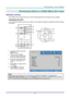 Page 26– 17 – 
ON-SCREEN DISPLAY (OSD) MENU SETTINGS 
OSD Menu Controls 
The projector has an OSD that lets you make image adjustments and change various settings.  
Navigating the OSD 
You can use the remote control cursor buttons or the projector keypad to navigate and make changes 
to the OSD.  
 
1. To enter the OSD, press the 
MENU button.  
2. There are three menus. 
Press the cursor ◄► button 
to move through the menus.  
3. Press the cursor ▲▼ button 
to move up and down in a 
menu.  
4. Press ◄► to...