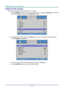 Page 33— 24 — 
Setting the OSD Language 
Set the OSD language to your preference before continuing. 
1. Press the MENU button. Press the cursor ◄► button to navigate to Settings 1. Press the 
cursor ▲▼ button to move to the Advanced 1 menu. 
 
2. Press  (Enter) / ► to enter the Advanced 1 sub menu. Press the cursor ▲▼ button 
until Language is highlighted.  
 
3. Press the cursor button until the language you want is highlighted.  
4. Press the MENU button four times to close the OSD.     