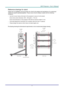 Page 19– 7 – 
Reference drawings for stand 
Please hire an installation service provider (for a fee) for the design and manufacture of a customized 
stand to be used for portrait projection. Please ensure that the design complies with the following 
conditions: 
• Use the 6 screw holes at the back of the projector to secure it to the stand.  
Screw hole center dimension: 300 ×  350 (pitch = 175) mm 
Screw hole dimension on the projector: M6 with the maximum depth 12 mm  
• Horizontal adjustment mechanism (for...