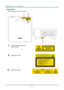 Page 5— iv — 
Product labels 
Below drawing show the label’s location 
 
1.  Hazard Warning Symbol and 
Aperture Label 
 
2.  Explanatory Label 
 
3.  Explanatory Label 
 
 3
12     