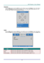 Page 47– 35 – 
Keystone 
Press the Menu button to open the OSD menu. Press ◄► to move to the Settings 1 menu. Press ▼▲ to 
move to the Keystone menu and then press Enter or ►. Press ▼▲to adjust vertical values from -30 to 
30. Press ◄► to adjust horizontal values from -25 to 25. 
 
 
Audio 
Press the Menu button to open the OSD menu. Press ◄► to move to the Settings 1 menu. Press ▼▲ to 
move to the Audio menu and then press Enter or ►. Press ▼▲ to move up and down in the Audio menu. 
 
ITEM DESCRIPTION 
Volume...