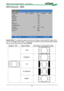 Page 2727
OSD Introduction – MAIN
MAINSERVICELANGUAGECONTROLSYSTEMADVANCED
Menu = Exit Menu Select   Scroll  
Aspect Ratio
Presets
Brightness
Contrast
Saturation
Hue
Sharpness
Noise Reduction
Overscan
Input Select
Resync
16:9 
Letterbox  4:3 4:3 Narrow  Native
Enter 100
100
100
100
100
100
Of f  Crop  Zoom
Enter
Enter
Aspect Ratio:  To change the aspect ratio (size and shape) of the projected image, pre\
ss 
▲  or ▼ to highlight Aspect Ratio. Use the  ◄ or  ► buttons to select the appropriate aspect 
ratio for...