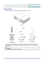 Page 10— 1 — 
GETTING STARTED 
Packing Checklist 
Carefully unpack the projector and check that the following items are included:  
 
Projector  
   
Remote Control  
(Batteries Included) 
VGA Cable Power Cord 
   
CD-ROM 
(This Users Manual) 
Warranty Card Quick Start Card 
 
Contact your dealer immediately if any items are missing, appear damaged, or if the unit does not work. It is 
recommend that you keep the original packing material should you ever need to return the equipment for 
warranty service....