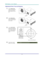 Page 29
DLP Projector—User’s Manual 
– 22 – 
Adjusting the Zoom, Foc us and Keystone 
1.  Use the Image-zoom   
control (on the projector 
only) to resize the pro-
jected image and screen 
size. 
 
2.  Use the  Image-focus   
control (on the projector 
only) to sharpen the pro-
jected image. 
 
3.  Use the  KEYSTONE  
buttons (on the projector 
or the remote control) to 
correct image-trapezoid 
(wider top or bottom)  
effect. 
 
Remote control and OSD panel 
4.  The keystone control  
appears on the display....