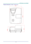 Page 70DLP Projector—User’s Manual 
Projector Dimensions ( D75XXWT  / D75XXST Series ) 
— 62— 
160.0
122.58
374.51
  