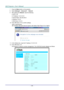 Page 47— 38 — 
7. Press the Menu button on the projector. 
8. Select Settings2→ Advanced1 → Network 
9. After getting into Network, input the following: 
 DHCP: Off 
 IP Address: 10.10.10.10 
 Subnet Mask: 255.255.255.0 
 Gateway: 0.0.0.0 
 DNS Server: 0.0.0.0 
10. Press  (Enter) / ► to confirm settings. 
Open a web browser  
(for example, Microsoft Internet Explorer with Adobe Flash Player 9.0 or higher). 
 
11. In the Address bar, input the IP address: 10.10.10.10. 
12. Press  (Enter) / ►. 
The projector...