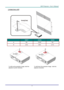 Page 11– 3 – 
Limited lens shift  
 
 DX977 DH976 DU978 
A 8% 15.8% 9% 
B 2.5% 3.8% 3.1% 
 
  
To shift up the projection image, twist the 
adjusters counter clockwise 
To shift down the projection image , twist the 
adjusters clockwise     