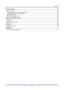 Page 8–vii – 
SPECIFICATIONS ................................................................................................................................................ 59 
SPECIFICATIONS .................................................................................................................................................. 59 
PROJECTION DISTANCE VS. PROJECTION SIZE ...................................................................................................... 60 
Projection Distance and...