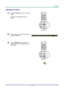 Page 26 
– 19 – 
Adjusting the Volume 
1.  Press the Volume buttons on the remote 
control. 
The volume control appears on the 
display. 
 
2.  Press the ◄ / ► buttons on the keypad 
to adjust Volume +/-. 
 
 
3.  Press the MUTE button to turn off the 
volume (This feature is available only on 
the remote). 
 
    