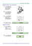 Page 24– 15 – 
Adjusting  the  Zoom,  Focus  and  Keystone 
1.  Use the Image-zoom  
control (on the  projector 
only)  to resize the 
projected image and 
screen size . 
 
2.  Use the Image-focus  
control (on the  projector 
only)  to sharpen the 
projected image . 
3.  Use the KEYST ONE 
buttons the  remote 
control to correct 
image-trapezoid (wider 
top or  bottom) effect. 
 
4.  The keystone  control  
appears on  the display.  
Adjusting  the  Volume 
1.  Press the Volume  +/-  
buttons on  the remote...