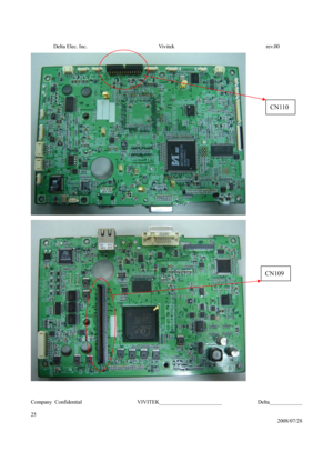 Page 25Delta Elec. Inc.  Vivitek  rev.00 
Company Confidential                    VIVITEK_______________________             Delta____________
  
25 
2008/07/28 
 
 
 
CN110 
CN109  