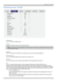 Page 3131
DLP Projector - User’s Manual
OSD Introduction - PICTURE
INPUTPICTURE
Display Mode
Contrast
Brightness
Adaptive Contrast
Saturation
Hue
Gamma
Color
Sharpness
Noise Reduction
Aspect Ratio
Oversca n
VGA Setup
Auto Sync <          Vi
deo         >
<           100            >
<            50             >
<           Of f            >
<           -----            >
<           -----            >
<           Film           >
Enter
<             0              >
<             0              >
<...