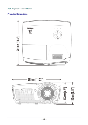 Page 71— 62 — 
Projector Dimensions 
 
  
TEMPPOWERLAMP
 
   