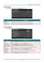 Page 48 
– 39 – 
Closed Caption 
Press the ENTER button to enter the Closed Caption sub menu. 
 
ITEM DESCRIPTION 
Closed Caption 
Enable Press the cursor ◄ / ► buttons to turn on or off Closed Caption. 
Caption Version Press the cursor ◄ / ► buttons to select the Caption Version. 
 
Network Settings 
Press the ENTER button to enter the Network Settings sub menu. 
 
ITEM DESCRIPTION 
Wired LAN Press the ENTER button to enter the Wired LAN sub menu. See Wired LAN on page 
40. 
Wireless LAN Press the ENTER button...