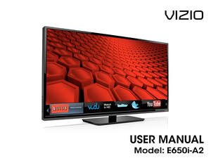 Page 1user manual
model: e650i-a2 
VIZIO  