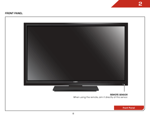 Page 142
8
FR ont Panel
Front Panel
REMOTE SENSOR
 
 
When using the remote, aim it directly at this sensor.            