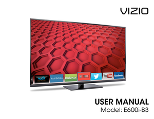 Page 1VIZIO
user manual
Model: E600i-B3  