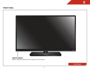 Page 132
7
FR ont Panel
Front Panel
REMOTE SENSOR   
When using the remote, aim it directly at this sensor.  