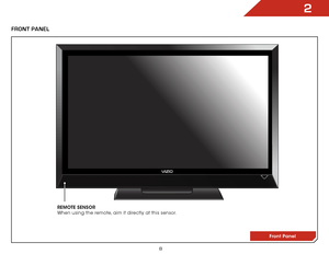 Page 152
8
fRonT PanEl
Front Panel
REMOTE SENSOR  
When using the remote, aim it directly at this sensor.   