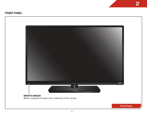 Page 132
7
FR ont Panel
Front Panel
REMOTE SENSOR   
When using the remote, aim it directly at this sensor.  