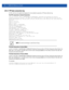 Page 110025 - 4 WiNG CLI Reference Guide
25.1.2 FTP data connection log
An ACL rule has to be applied and logging has to be enabled to generate a FTP data collection log.
The FTP connection is Control Connection
Jul 25 11:10:17 2011: %DATAPLANE-5-LOGRULEHIT: Matched ACL:ftpuser:ip Rule:0 
Disposition:Allow Packet  Src MAC: Dst MAC: 
Ethertype:0x0800 Src IP:192.168.1.99 Dst IP:192.168.2.102 Proto:6 Src Port:3014 Dst 
Port:21
Date is Jul 25
Time is 11:10:17
Year is 2011
Module name is DATAPLANE
Syslog Severity...