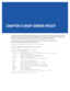 Page 785CHAPTER 13 DHCP-SERVER-POLICY
This chapter summarizes DHCP server policy commands within CLI structure. Dynamic Host Control Protocol (DHCP) is a 
protocol that automatically assigns network IP addresses to clients to enable them to participate in the network. DHCP 
keeps track of IP address assignments, their lease times and their availability for use by clients.
Use the (config) instance to configure DHCP server policy configuration commands. To navigate to the 
DHCP server policy instance, use the...