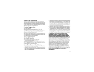 Page 7169
Export Law AssurancesExp ort LawThis product is controlled under the export regulations of the United States of 
America and Canada. The Governments of the United States of America and Canada 
may restrict the exportation or re-exportation of this product to certain destinations. 
For further information contact the U.S. Department of Commerce or the Canadian 
Department of Foreign Affairs and International Trade.Product RegistrationRegistrationOnline Product...