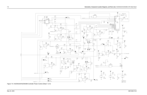 Page 268
7-8Schematics, Component Location Diagrams, and Parts Lists: HUD4022A/HUD4025B (VHF) Main BoardMay 25, 2005 6881096C74-BFigure 7-6. HUD4022A/HUD4025B Controller Power Control (Sheet 1 of 2)
REVERSE_POWER
FORWARD_POWER
VTEMP
VCURRENT A+
VCONTROL
1% 1%
1%
1%
1%
1%
1%
1%
1% 1%1%
1%
TO SHEET 2
73D02970C73-O SHEET 7 OF 23
AD_EN
TX_DISABLE
LOOP_DISABLE
*C0924*
.047uF
6.2
*R0917*
680
*R0916*
9.3V_TX
1K
R0915 100pF C0922
100pF
*C0923*
*R0948*
1K
*D0954* 0
R0935
4.7K
*R0933*
R0932
*R0946*
0
100K
C0957
0.1uF
10K...