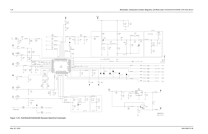 Page 286
7-26Schematics, Component Location Diagrams, and Parts Lists: HUD4022A/HUD4025B (VHF) Main BoardMay 25, 2005 6881096C74-BFigure 7-24. HUD4022A/HUD4025B Receiver Back-End Schematic
CLOCK LF2nd LO VCO
2nd LO LF
CLOCK VCOSPF_3.5V
RX 2nd LO Shield 
# #
# #
# #
#
# *
*
NP
NP
NP
NP
NPDNP
73D02970C73-O
SHEET 13 OF 23
5V_TO_FGU
5V_TO_IF
5V_FROM_CONTR CLKOUT_1 FS_1
PE_1
PD_1
PC_1 DOUTA_1
B(,1),A(,1)
U3000
AD9874
0R3023
C3032
39.000p
0
R3022
FS 11
DOUT1
PE
1
CLKOUT PD
1
PC1
C3046
4.7n R3020
51. 20.p C3028100.0n...