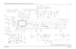 Page 341
Schematics, Component Location Diagrams, and Parts Lists: HUE4039A/HUE4043A (UHF Range 1) Main Board 7-816881096C74-B May 25, 2005
Figure 7-58. HUE4039A/HUE4043A Receiver Back-End Schematic
3VA 0.1uF C5041
0.1uF C5061 C5051
1000pF
68pF
C5046
NU
100K
R5003
C5070
100pF R5006
330
PD
C5037
0.1uF
C5003
.01uF
E5003 15pF
R50010 0.1uF
C5007
E5002 C5022
L5053
CLKOUT
100nH
10K
R5005 L5007
4.7uH
R5035
1MEG
E5008
6.8K
R5028
100pF C5068
VVCO
Q5002
C5058
D5002
R5025 1000pF
1uF
1K C5045
E5005 R5031470 VVCO
1MEG R5033...