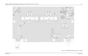 Page 377
Schematics, Component Location Diagrams, and Parts Lists: HUE4039A/HUE4043A (UHF Range 1) Main Board 7-1176881096C74-B May 25, 2005
Figure 7-83. HUE4043A Main Board Layout—Side 1 Bottom
C0536
C5571C5572 M55413
1
Q0503
Q0507
Q5541R0515
R0530R0531
R5554
R5555
R5556R5559
R5560R5573
R5578
SC5500 SC5501
U5561
U5563
VR0501
VR0502
2
C5708
C5719
1
M57001
M5701
1
M5702
SH5703
M5540
Q5540
R5544
R5545
R5547R5550
R5551R5562 U5560
3
2
J5701
R5710
R5713
C5722SH5701
C5569
C5575J5500 R5576 C0905
R0909
R0918
R0919...