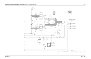 Page 455
Schematics, Component Location Diagrams, and Parts Lists: HUF4017A (700-800 MHz) Main Board 7-1956881096C74-B May 25, 2005
Figure 7-138. HUF4017A RF Power Amplifier (PA) Schematic (Sheet 2 of 2)
1%
RFPA/OUTPUT NETWORK
INTERFACE
C6557
39pF
IF6543
13pF C6549
1K R6543 L6543
57R01
C6545
12pF R6550
2
C655939pF
R6553
2
GND
3 POS
1
VOUT
2 3.3pF
LM50
U6540 2
R6555 C6556
IF6540
VN_B6541 11pF C6541
R65522
L6542
C6562
0.1uF 17nH
33 R6559
C6554
VN_B6566 13pF
5.1pF
C6553
C65600.1uF
VINPOS
5
VPOS
R6547
33
INA138...