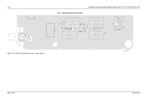 Page 462
7-202Schematics, Component Location Diagrams, and Parts Lists: HUF4017A (700-800 MHz) Main BoardMay 25, 2005 6881096C74-BFigure 7-145. HUF4017A Main Board Layout—Side 1 Bottom
C6734
C6735
3
2
J6700
M6721
R6740
3
2 2
B6251
C6262
C6267
C6269
C6273
C6275
C6278
D6250
D6251
D6252 L6259
R6255
R6258
TP6253
MAEPF-27851-O
5
6
4
3
2 1B6351
C6353
C6354 C6355C6356
C6357
C6358
C6359
L6352 L6353
L6355
Q6350R6350 R6352
R6353
R6354
TP6350
B6250 3
2
3
3
2 B6252
B6253
C6257
C6258
C6263
C6264
C6268
C6270
C6271
C6272...