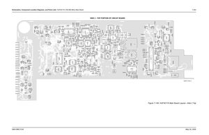 Page 463
Schematics, Component Location Diagrams, and Parts Lists: HUF4017A (700-800 MHz) Main Board 7-2036881096C74-B May 25, 2005
Figure 7-146. HUF4017A Main Board Layout—Side 2 Top
C0102
C0103 C0104
C0106
C0201
C0202C0203
C0205
C0206
C0208C0209
C0210
C0212
C0216
C0224
C0225C0226 C0228
C0230
C0231
C0232
C0233
C0234
C0235
C0236
C0237
C0238
C0239
C0240
C0242
C0302C0305
C0306
C0307 C0308
C0309C0310
C0311C0313
C0422
C0423 C0424
C0425
C0426
C0427
C0429 C0430
C0431 C0432
C0433
C0434
C0435
C0438 C0439
C0440
C0441...