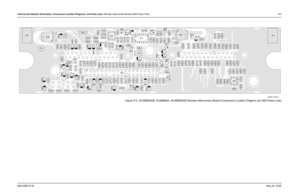 Page 479
Interconnect Boards Schematics, Component Location Diagrams, and Parts Lists: Remote Interconnect Boards (Mid Power Only) 8-36881096C74-B May 25, 2005
Figure 8-2. HLN6883A/B, HLN6884A, HLN6885A/B Remote Interconnect Board Component Location Diagram (for Mid Power only)
C732
C750
C751
C752
C753
C754
C755
C756 C757 C758
C759
C760
C761
C762
C763
C764 C765
C766
C767 C768 C769 C770 C771 C772 C773
C774
C776
C777
C778
C779
C780
C781
C783
C785
C786
C789
C790
C791
C792
C793 C794
C795
C796 C797
C798
CR600
CR601...