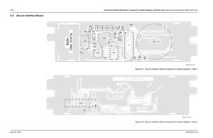 Page 496
8-20Interconnect Boards Schematics, Component Location Diagrams, and Parts Lists: Remote Interconnect Board (High Power Only)May 25, 2005 6881096C74-B8.5 Secure Interface Board
Figure 8-7. Secure Interface Board Component Location Diagram—Side 1
Figure 8-8. Secure Interface Board Component Location Diagram—Side 2
C801
C802
C803
C804C805C806
C807
C808
C809
C810
D801
40
39 2
1
J701
Q800
4
5
8
Q802
Q803
R800
R801
R802
R804R805
R806
R807 R808
3
2 1
U800
U801
7
8
14 U802
U803
7
8
14 U804
U805
VR800
PLACE...