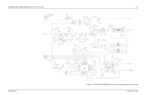 Page 196Schematics, Board Overlays, and Parts Lists: Transceiver (RF) Boards8-216881094C31-ENovember 16, 2006
Figure 8-14. NUF3577J 700–800 MHz Transmitter and Automatic Level Control Circuits
7/800_TX_A
100 mil
(2 PLS)10 by
Lee Nagle
Lee Nagle
P5.1XTS
7/80
Tran
MOTOROLA INTER
R122
0 V3D V5A
NC 10pF C116100
TX7VR106
10KR119
E105
BK1005HM471 RAWB+
NCD104
MMBD7000C108
C N
C N
C137
12pF15pF
TP130
TEST_POINT
1
MUN5212T1Q106
33pF C106TXB+
5
100 R110 U106
LMC7101BIM5X4
3 12
C131
1uF VG2
C133
.01uF NC3
NC4 15 16
RFIN6...