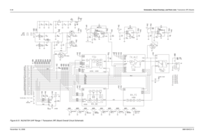 Page 2238-48Schematics, Board Overlays, and Parts Lists: Transceiver (RF) BoardsNovember 16, 20066881094C31-EFigure 8-31. NLE4272H UHF Range 1 Transceiver (RF) Board Overall Circuit Schematic 