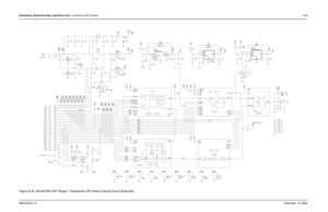 Page 238Schematics, Board Overlays, and Parts Lists: Transceiver (RF) Boards8-636881094C31-ENovember 16, 2006Figure 8-40. NLE4278D UHF Range 1 Transceiver (RF) Board Overall Circuit Schematic
100K
V3D R1 59.71nHL4
P1-16J1-3VR3
10V
C C V8
3
WP V3D P1-24
CLK_S 6
EN_CS 1
4
D N G
HOLD 7
SI 5SO2
SH301
SHIELD
2685297D02
1 X25160 U4
EEPROM
P1-23
VCO
C1
10uF
P1-13
SHIELD
2685627A02
RXFE_1
1 SH401 P1-271uF C10
W17 W19
C22
1000pF E520
BK1005HM471
P1-15VR2 23
15.6V7.5pF
W23 C5
E7 10uF C3
C21 3pF
P1-1V38
TP02 1 W1
W16
P1-19...