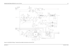 Page 242Schematics, Board Overlays, and Parts Lists: Transceiver (RF) Boards8-676881094C31-ENovember 16, 2006Figure 8-44. NLE4278D UHF Range 1 Transmitter Power Amplifier and Automatic Level Control Circuit
C122
1000pF10K
NC
C N
V3D R127 RAWB+
C107
100pF
.01uF
TXB+C126
4
3 12
5 V3D
2200pF
C12810 LMC7101BIM5XU106 V5A
R117 MUN5111T1
Q101
100
Q108
BCW60BR118
C118
100pF 30K
*R106*
L101
59.71nH
C139
6.8pF .01uFC104B2
PORTB2
100 R120 PORT1
1PORT2
2
A1
PORTA1 A2
PORTA2 B1
PORTB1
47K TXB+
U101
33C23
C112
R1299.1pF...