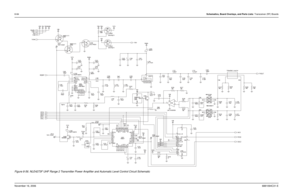 Page 2598-84Schematics, Board Overlays, and Parts Lists: Transceiver (RF) BoardsNovember 16, 20066881094C31-EFigure 8-56. NLE4273F UHF Range 2 Transmitter Power Amplifier and Automatic Level Control Circuit Schematic 