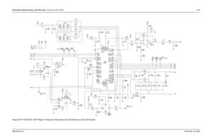 Page 260Schematics, Board Overlays, and Parts Lists: Transceiver (RF) Boards8-856881094C31-ENovember 16, 2006Figure 8-57. NLE4273F UHF Range 2 Frequency Generation Unit (Synthesizer) Circuit Schematic 