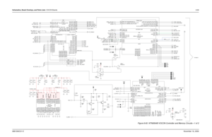 Page 274Schematics, Board Overlays, and Parts Lists: VOCON Boards8-996881094C31-ENovember 16, 2006
Figure 8-65. NTN9564B VOCON Controller and Memory Circuits—1 of 2
A
B
CDE
SIM
OSC AND  ONE_WIRE
INTERRUPTS
LAYER 1 TIMERS
KEY PAD I/O
EIM (1.8V)
I O
UART/SIM
BBP
O
II I
Core (1.8V)
O I/O
I
Clock Amplifier
O
OI 0
SIM/SAP
UART/GPIO
I
OIO
L1T/QSPI
I O
O
O I
INT/KPP
0
0
I0
I
I
O
O OO
O I
3GND5VCC NC7SZ125 U404-1
2
14
U404-2
PWR_GND 0.1uF C424 0
RESET_OUT
0.1uFC438 V2
100pF C420TOUT9_PD12
C422
0.1uFTOUT15_PD11B8
TOUT2...